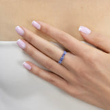 Ophélie Bleue Ring White Gold