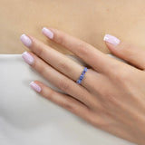 Ophélie Bleue Ring White Gold
