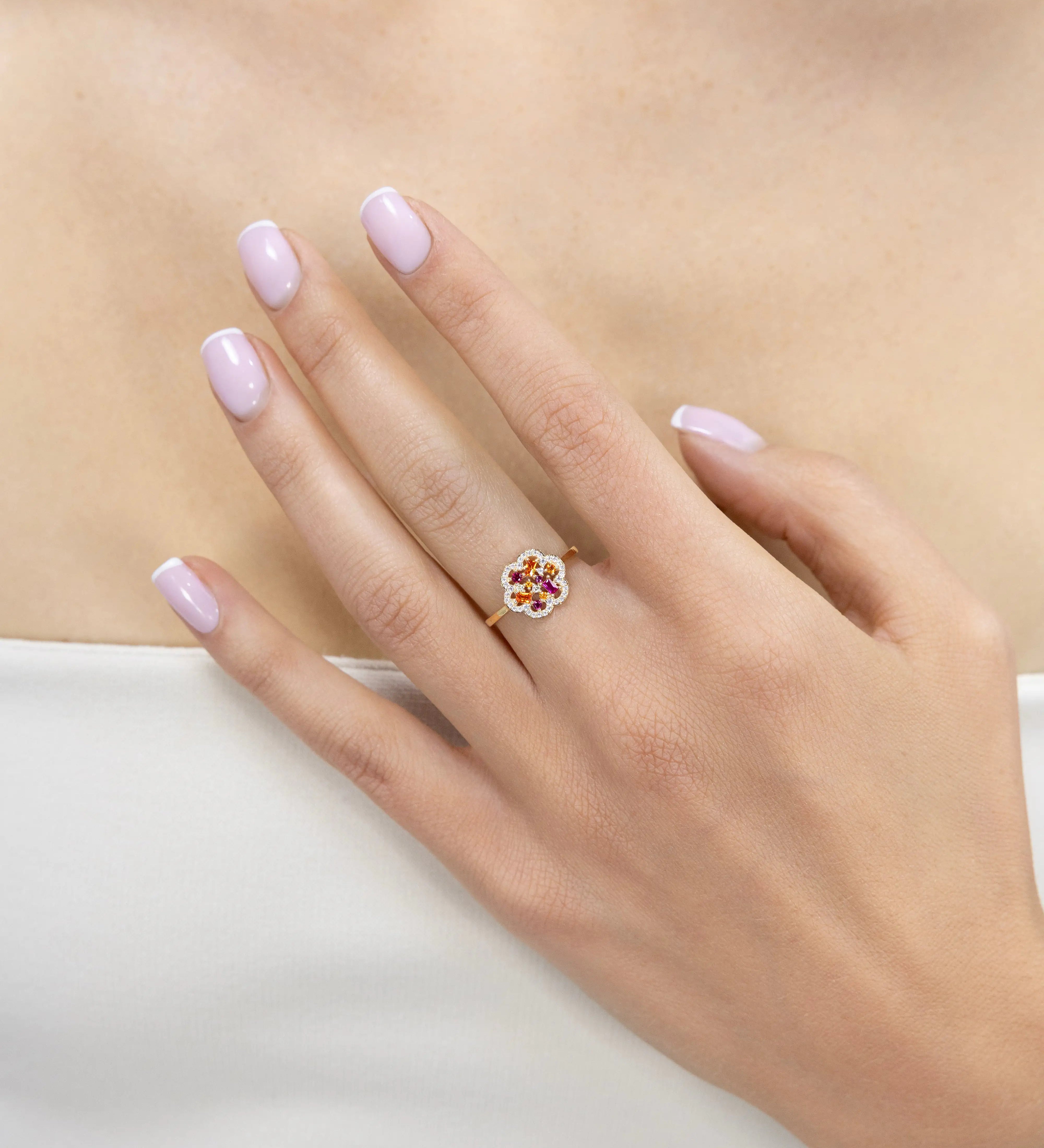 Bague Baby Flora Rosée