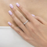 Bague Majesté en or blanc et Diamant de laboratoire 