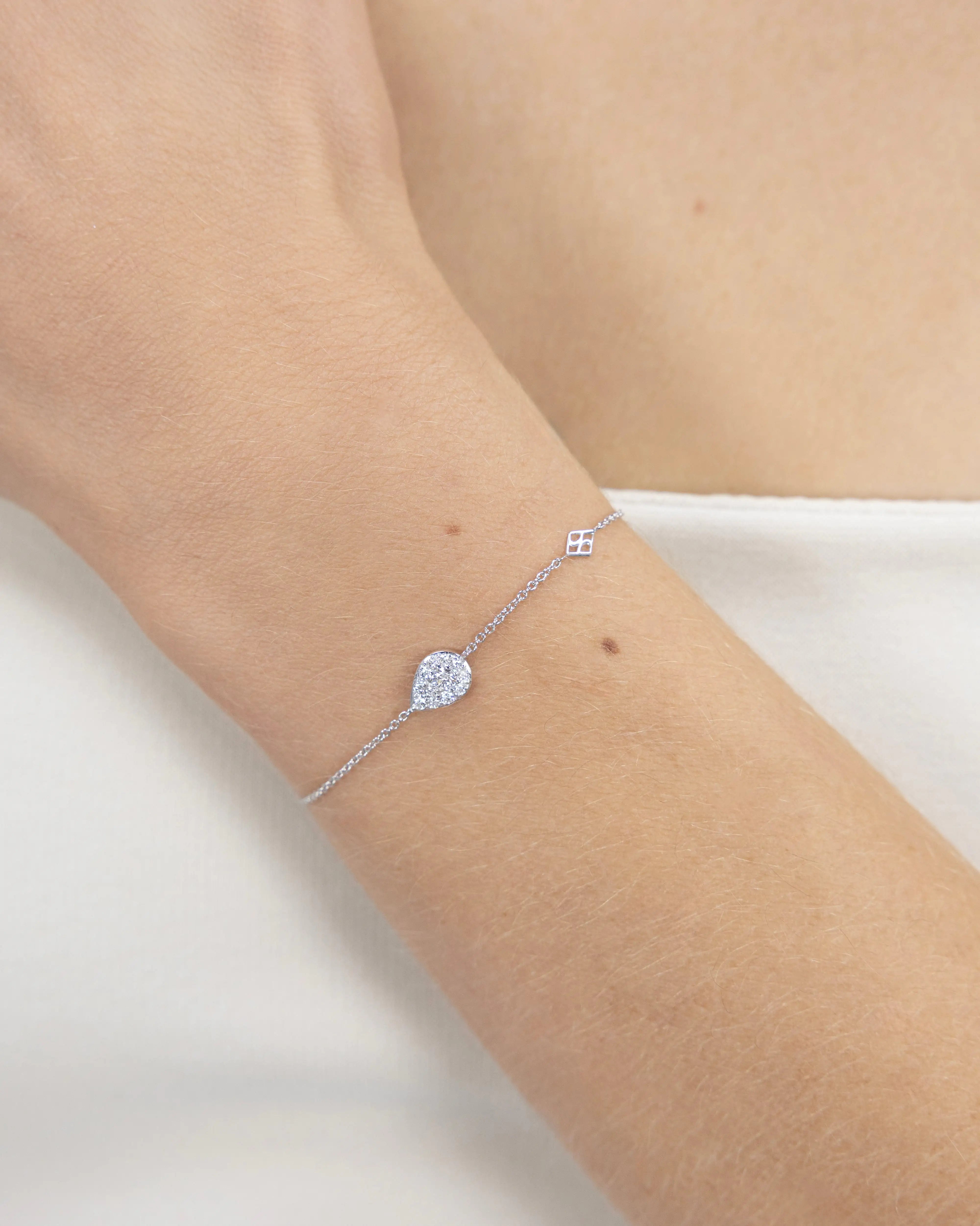 Bracelet Bagatelle 0.25 carat en or blanc et diamant de synthèse 