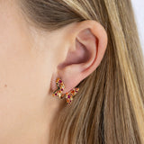 Mono Boucle Lila Rosée en Or Jaune 