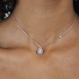 Collier Aura 0.65 carat en or blanc et diamant de synthèse