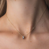 collier Baby Ophélie Bleue en Or Jaune