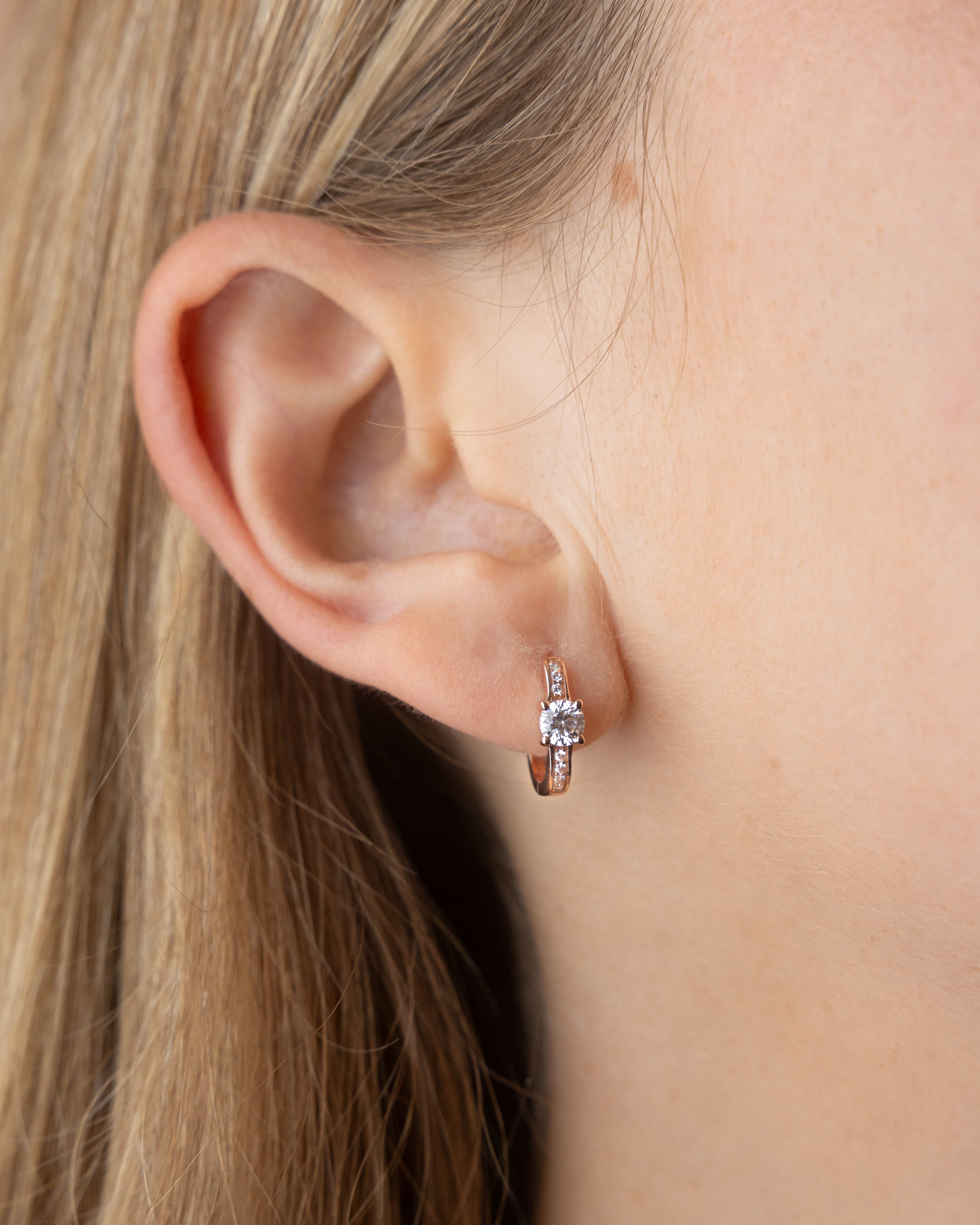 Boucles d'oreilles Cléa en Or Rose