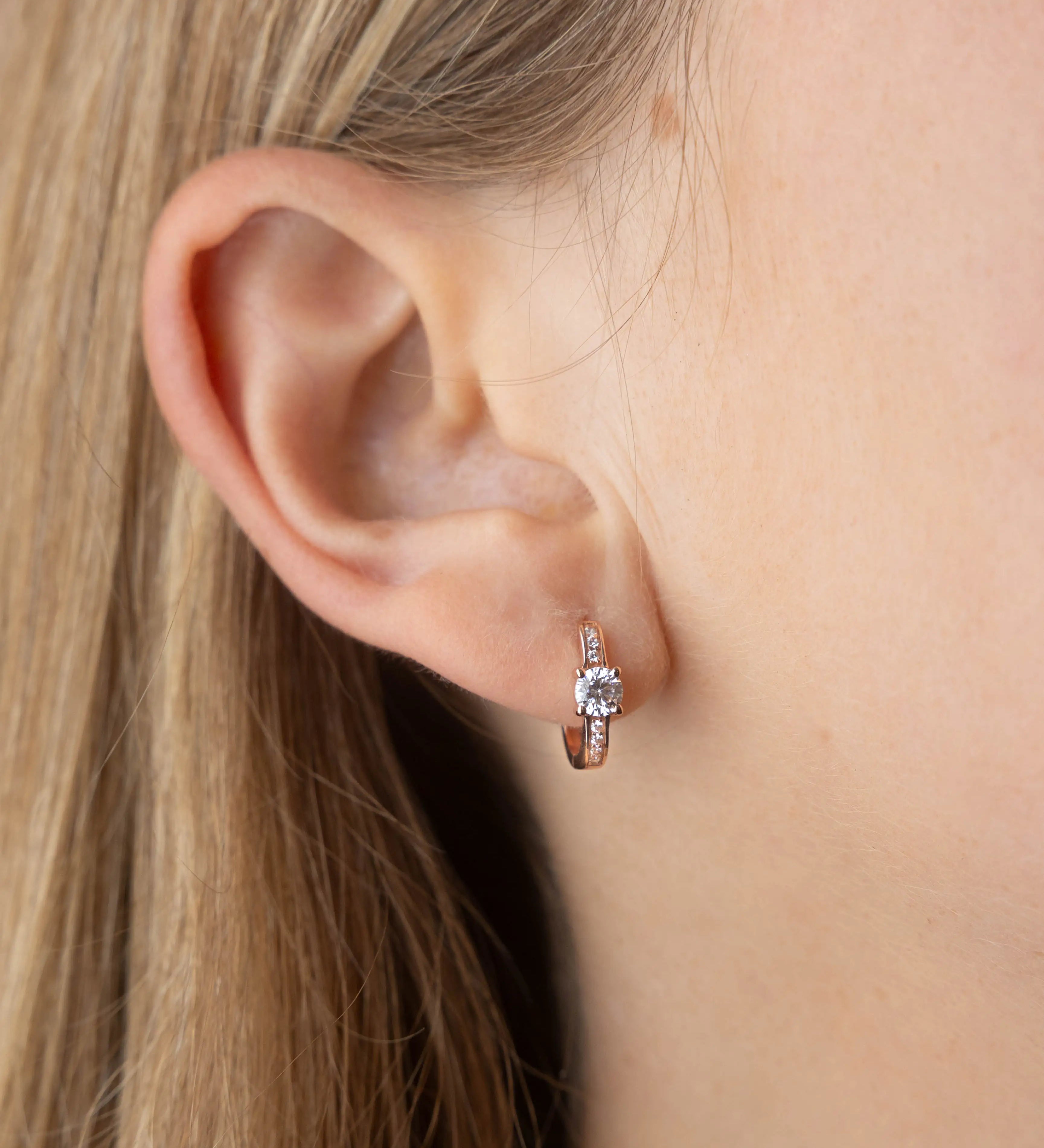 Boucles d'oreilles Cléa en Or Rose