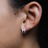 Boucles d'oreilles Bianca en or blanc