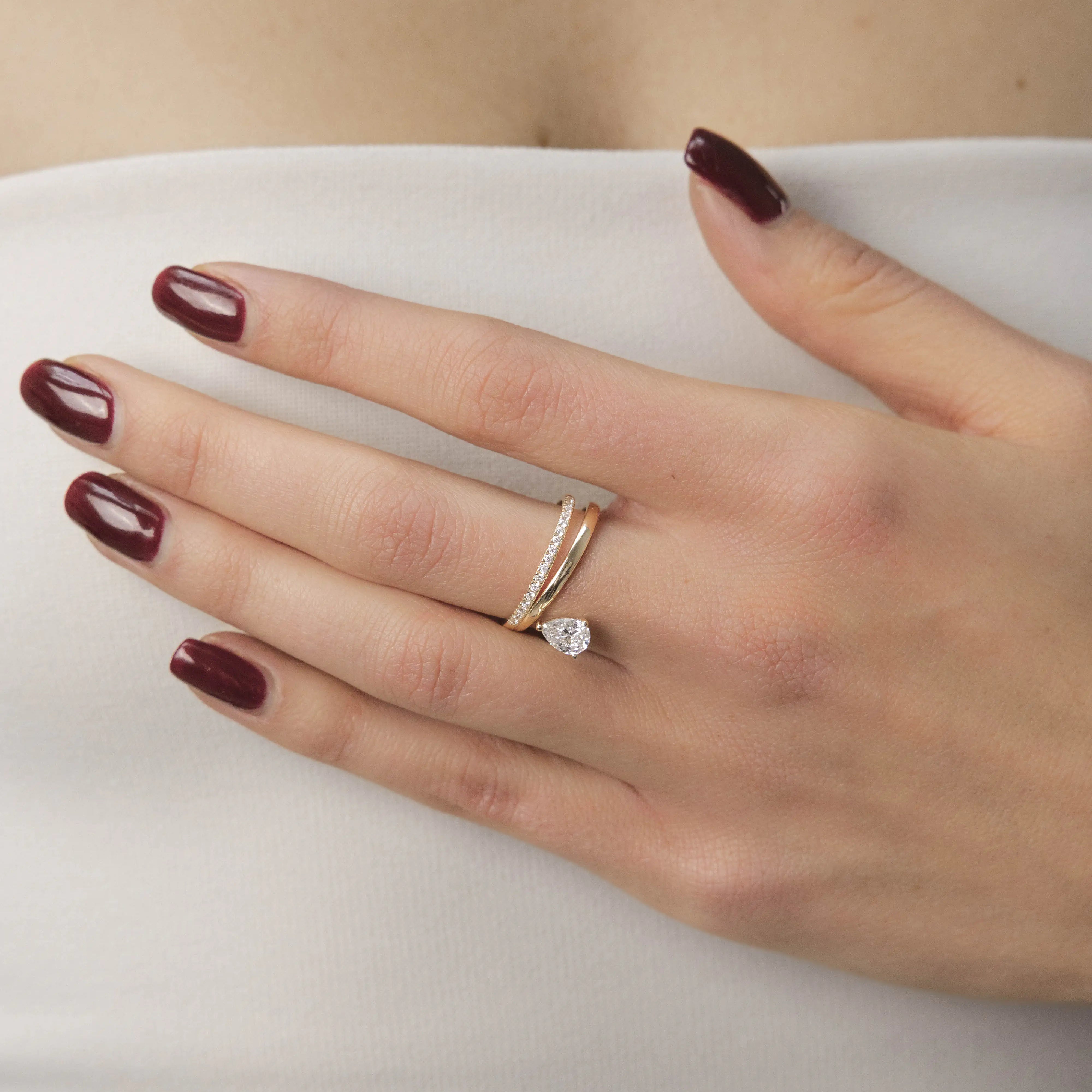 Bague Alba 0.85 carat en Or Jaune et diamant de synthèse