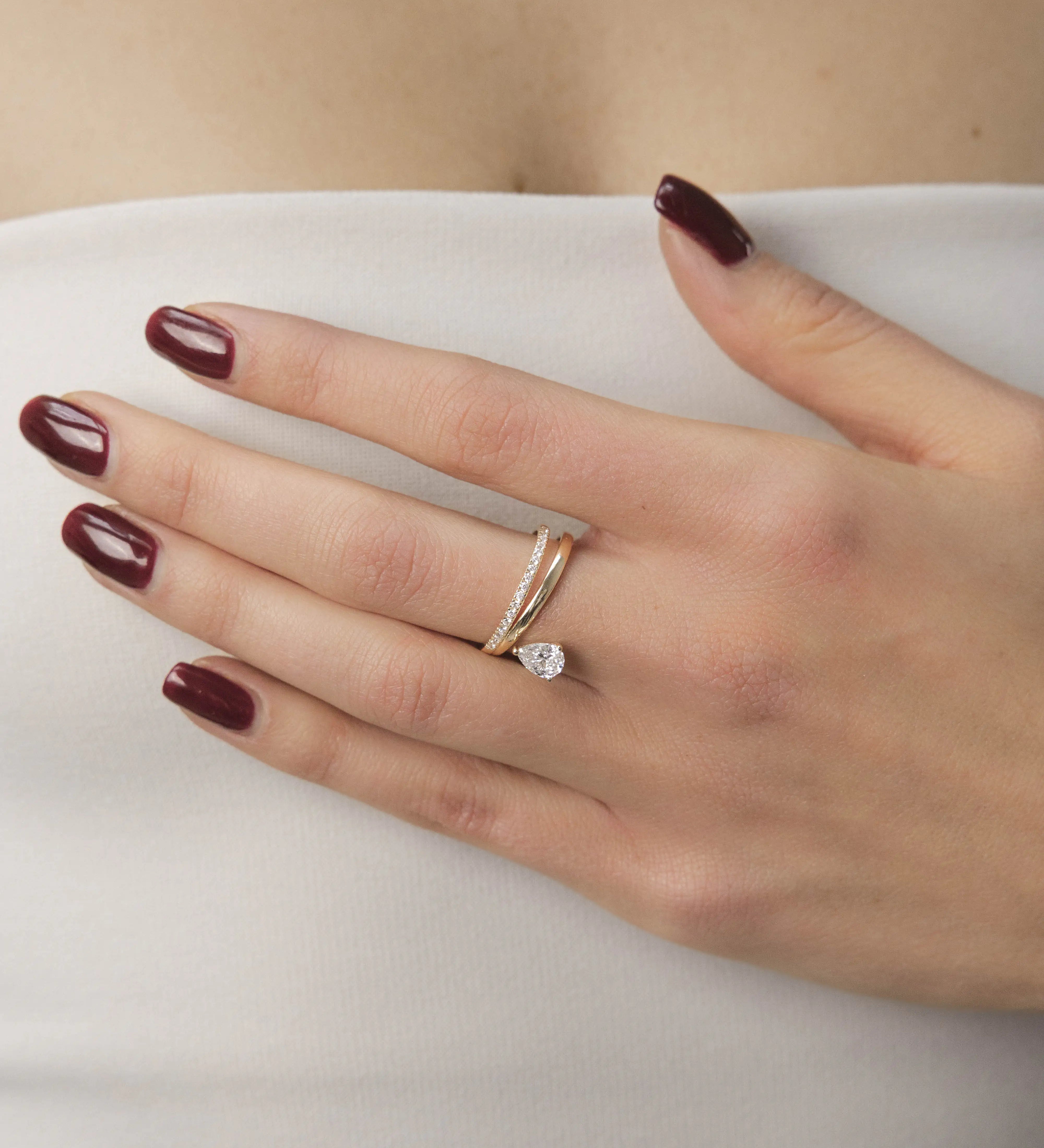 Bague Alba 0.85 carat en Or Jaune et diamant de synthèse