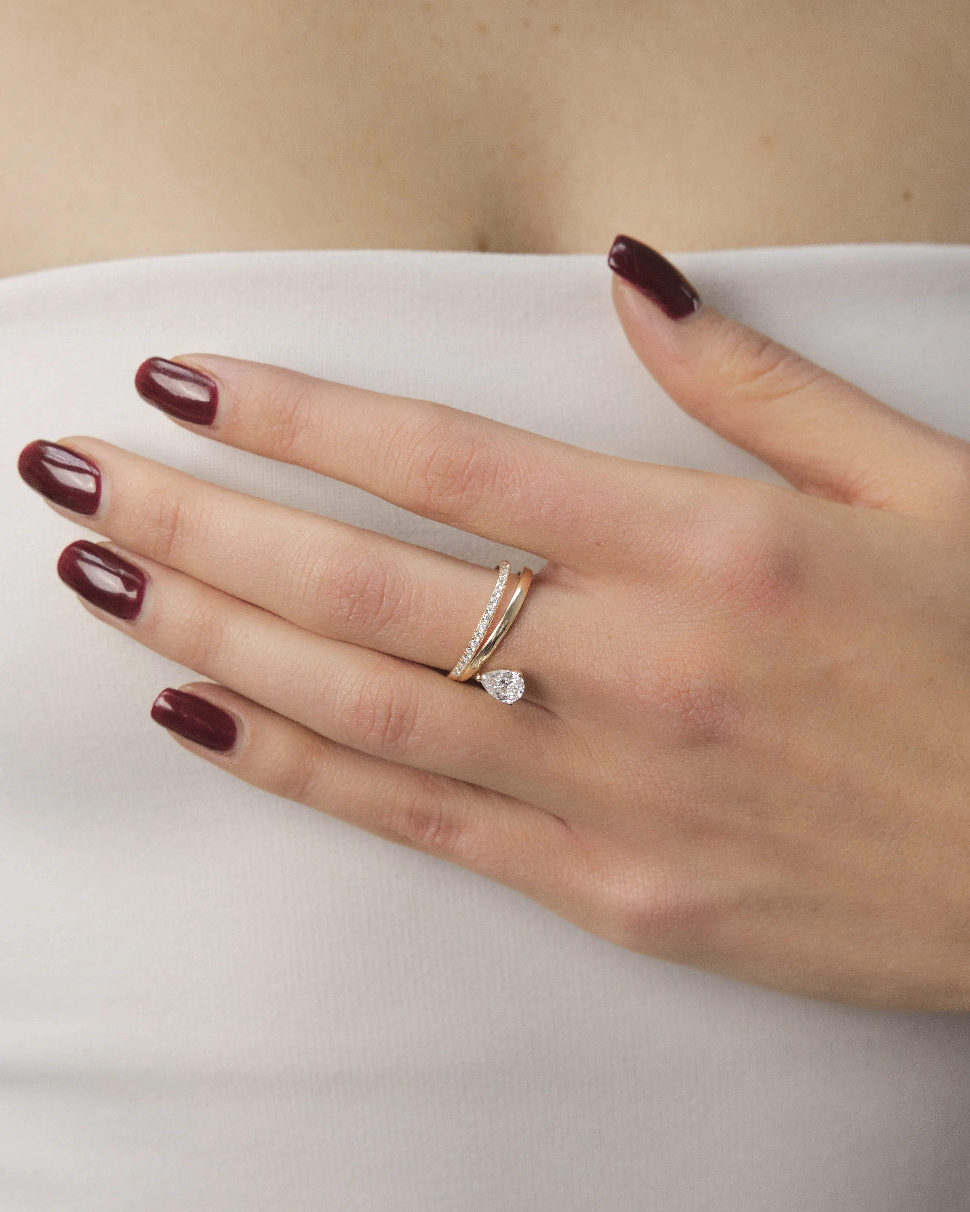 Bague Alba 0.85 carat en Or Jaune et diamant de synthèse