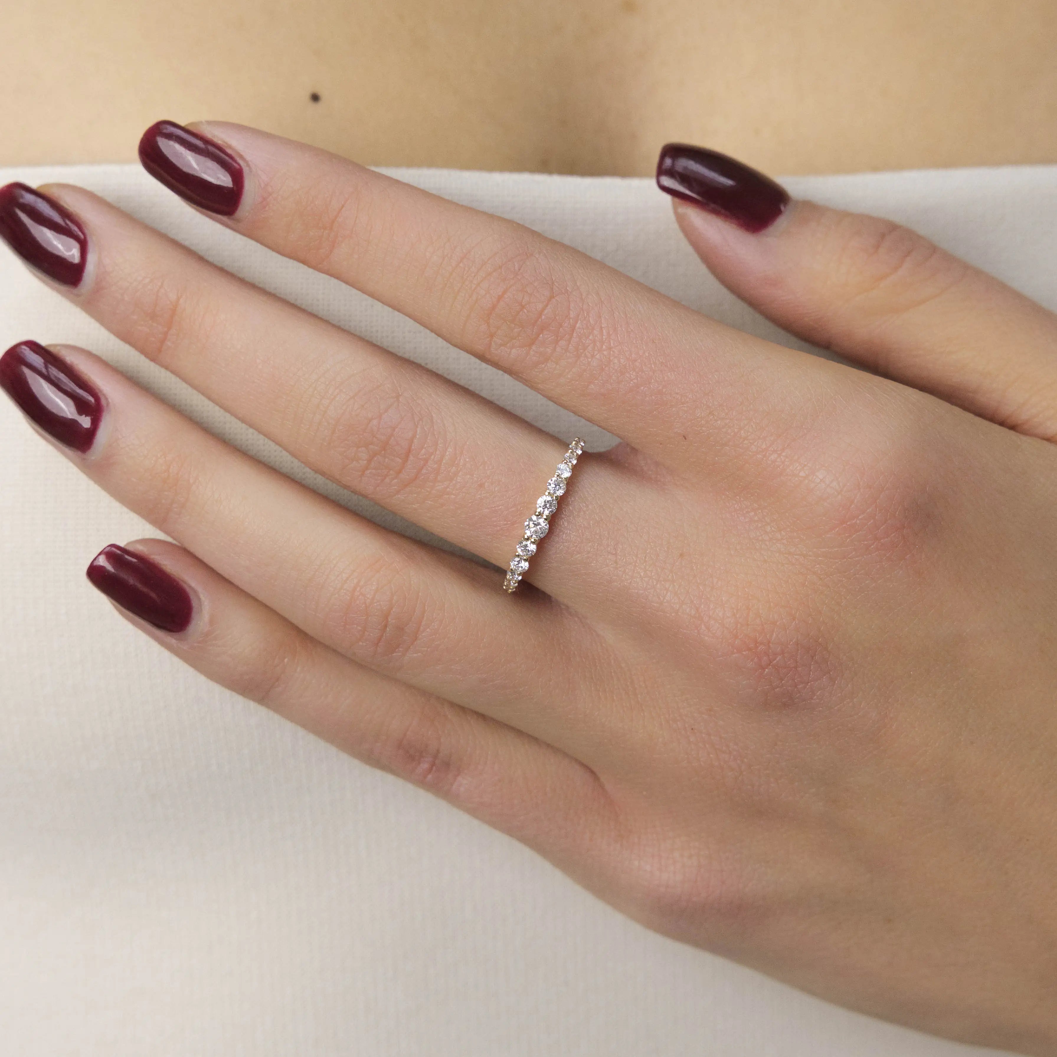Bague Elya 0.5 carat en Or Jaune et diamant de synthèse