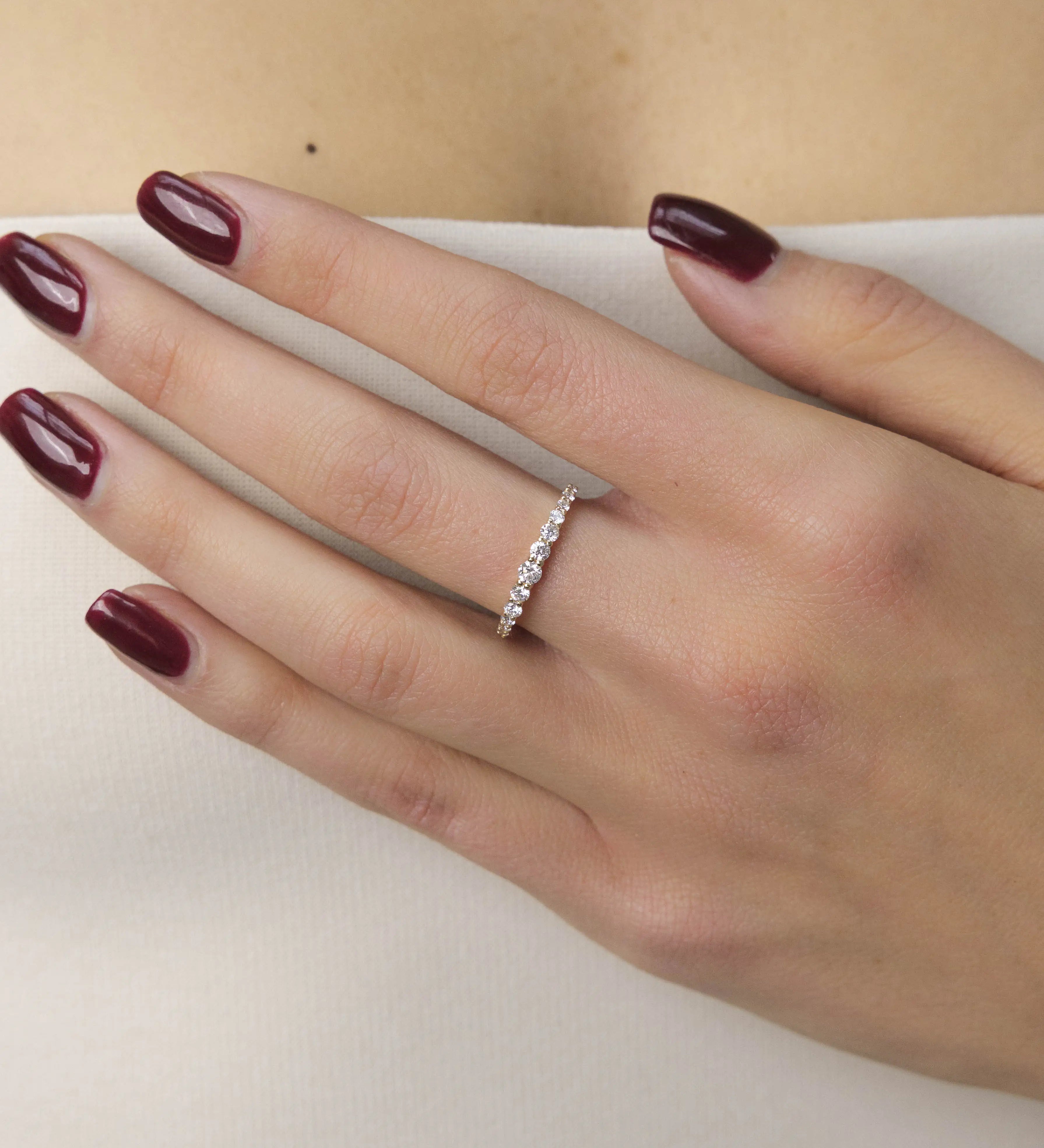 Bague Elya 0.5 carat en Or Jaune et diamant de synthèse