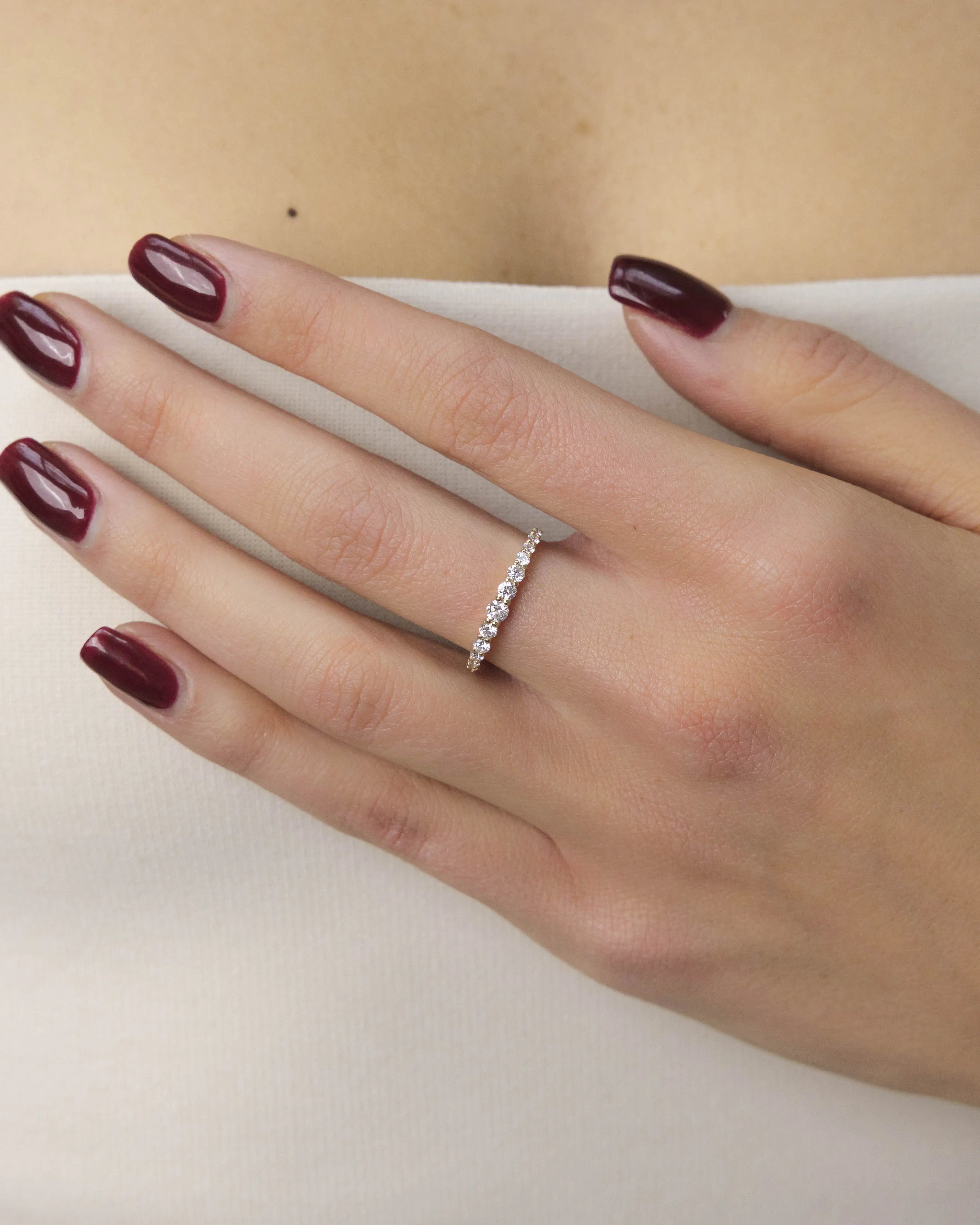 Bague Elya 0.5 carat en Or Jaune et diamant de synthèse