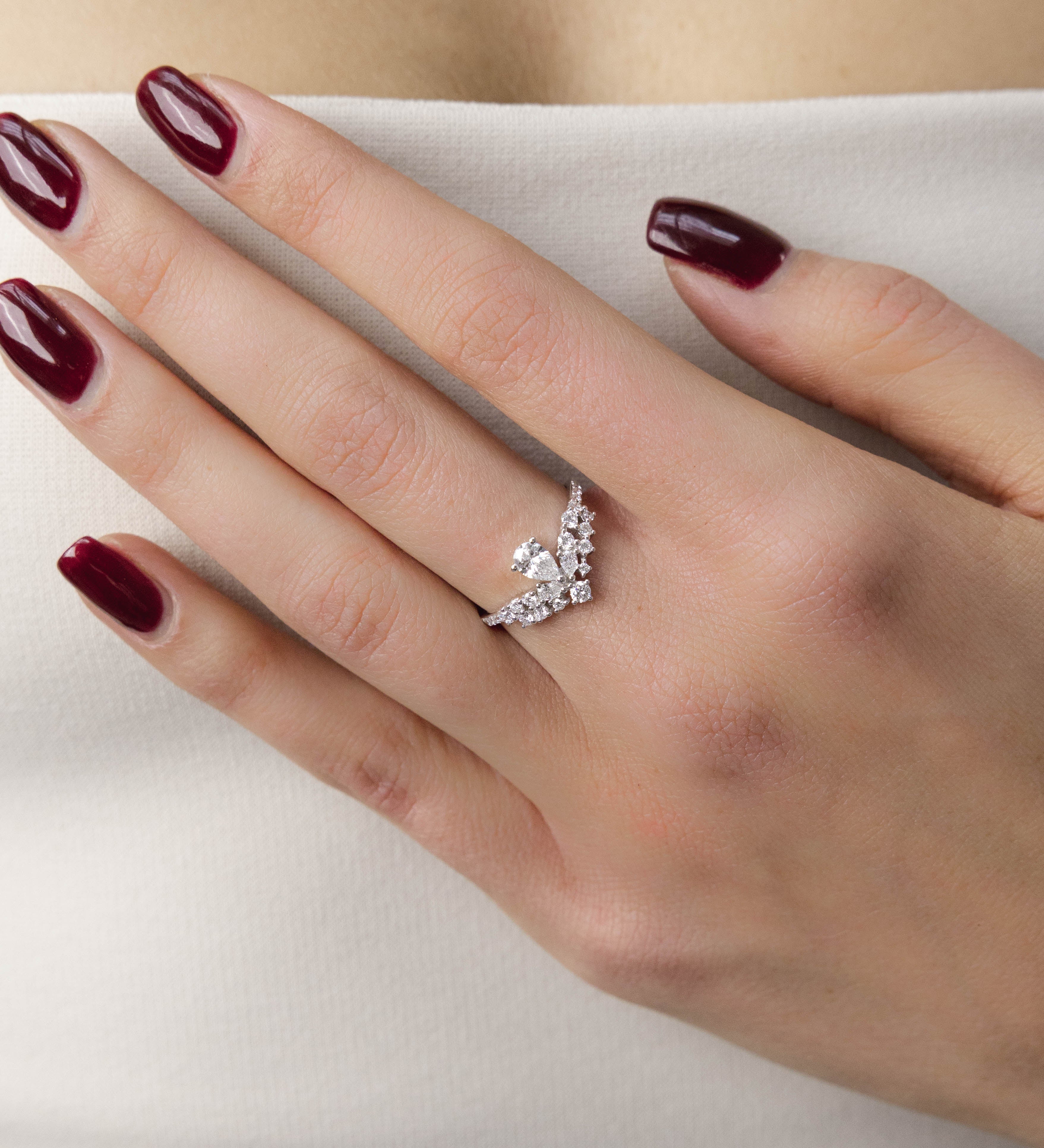 Bague Grâce 0.91 carat en or blanc