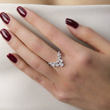 Bague Lou 1.36 carats en or blanc et diamant de synthèse