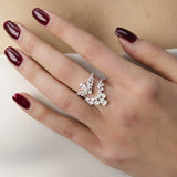 Bague Lou 1.36 carats en or blanc et diamant de synthèse
