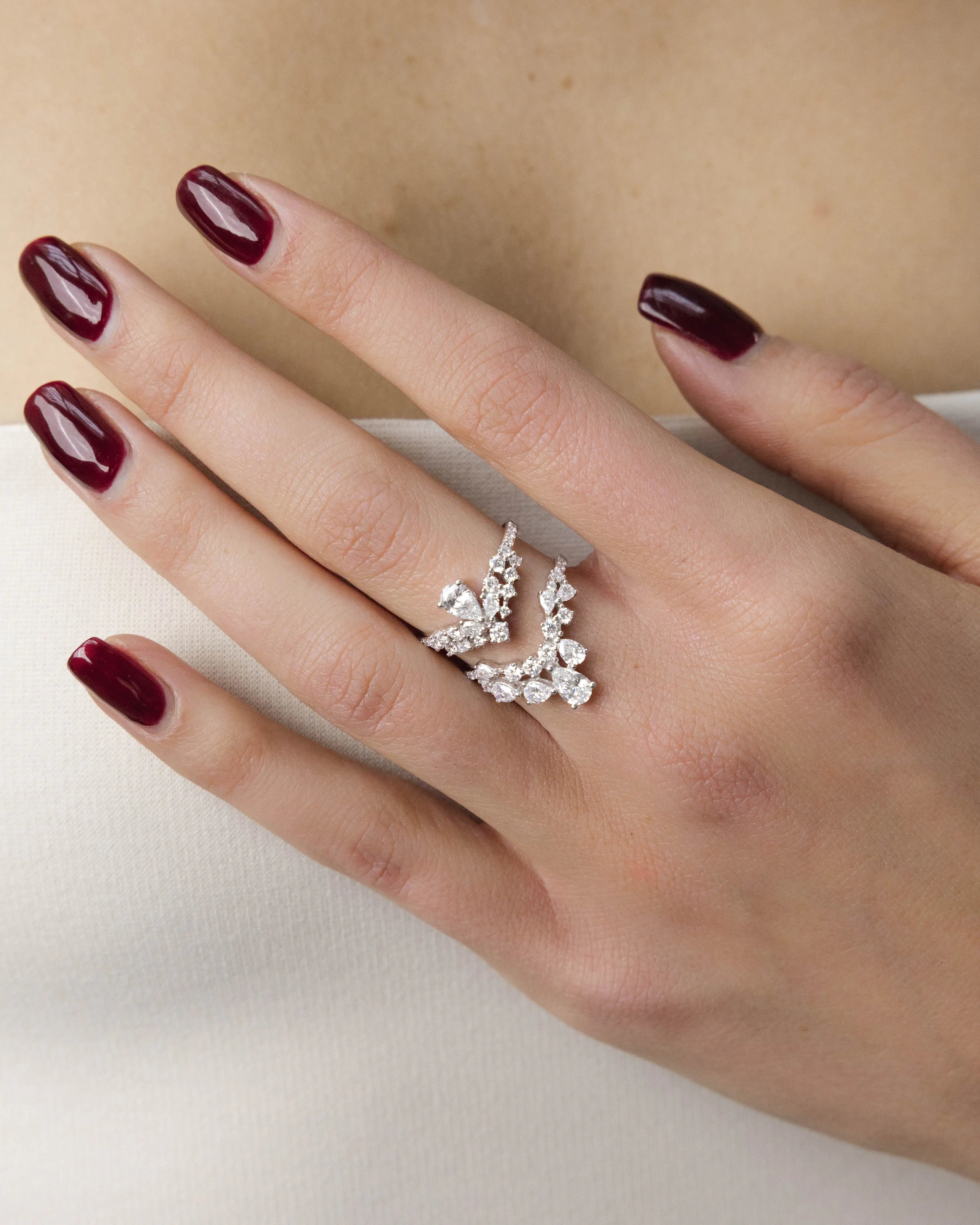 Bague Grâce 0.91 carat en or blanc et diamant de synthèse
