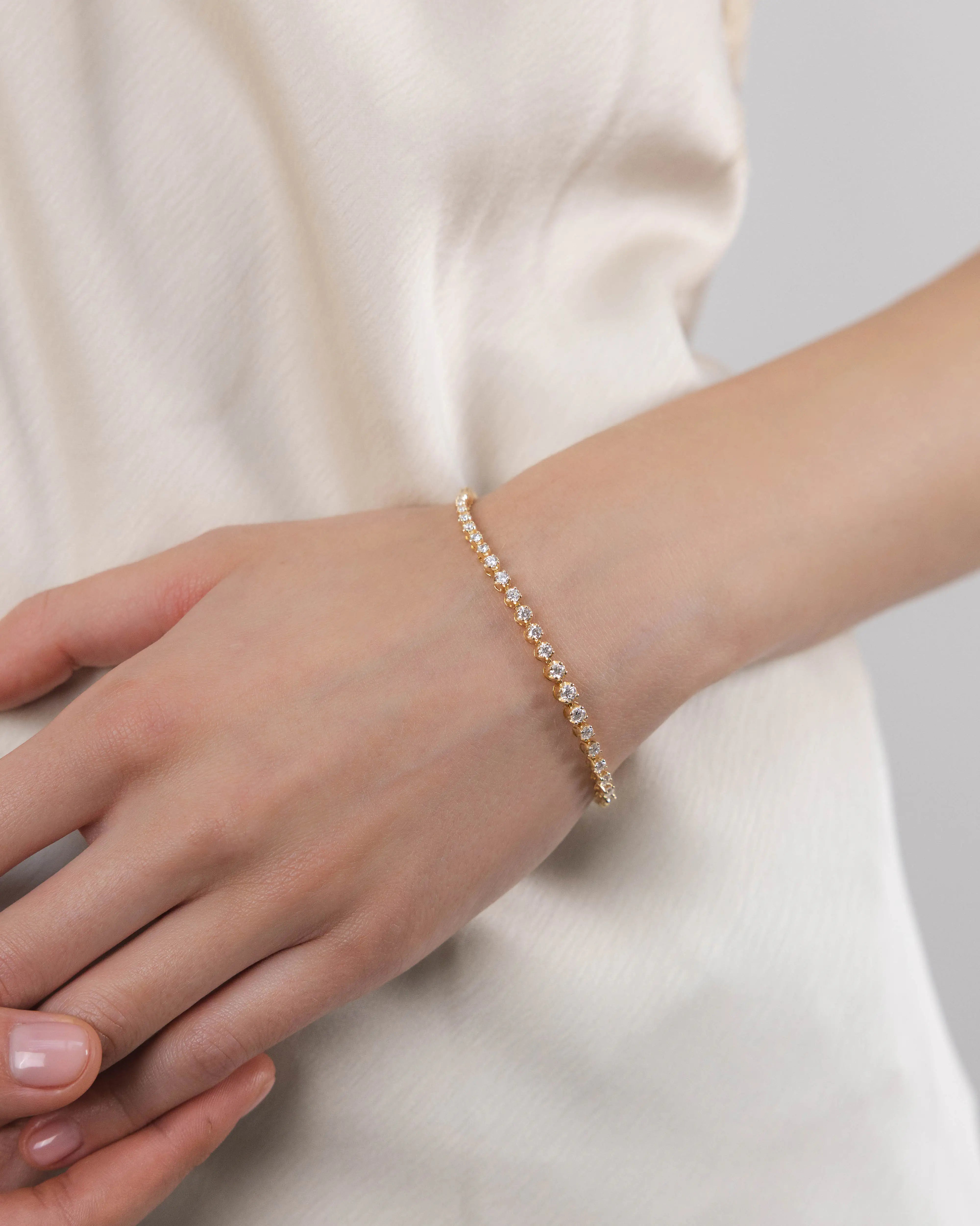 Bracelet Elya 1.79 carats en Or Jaune et diamant de synthèse