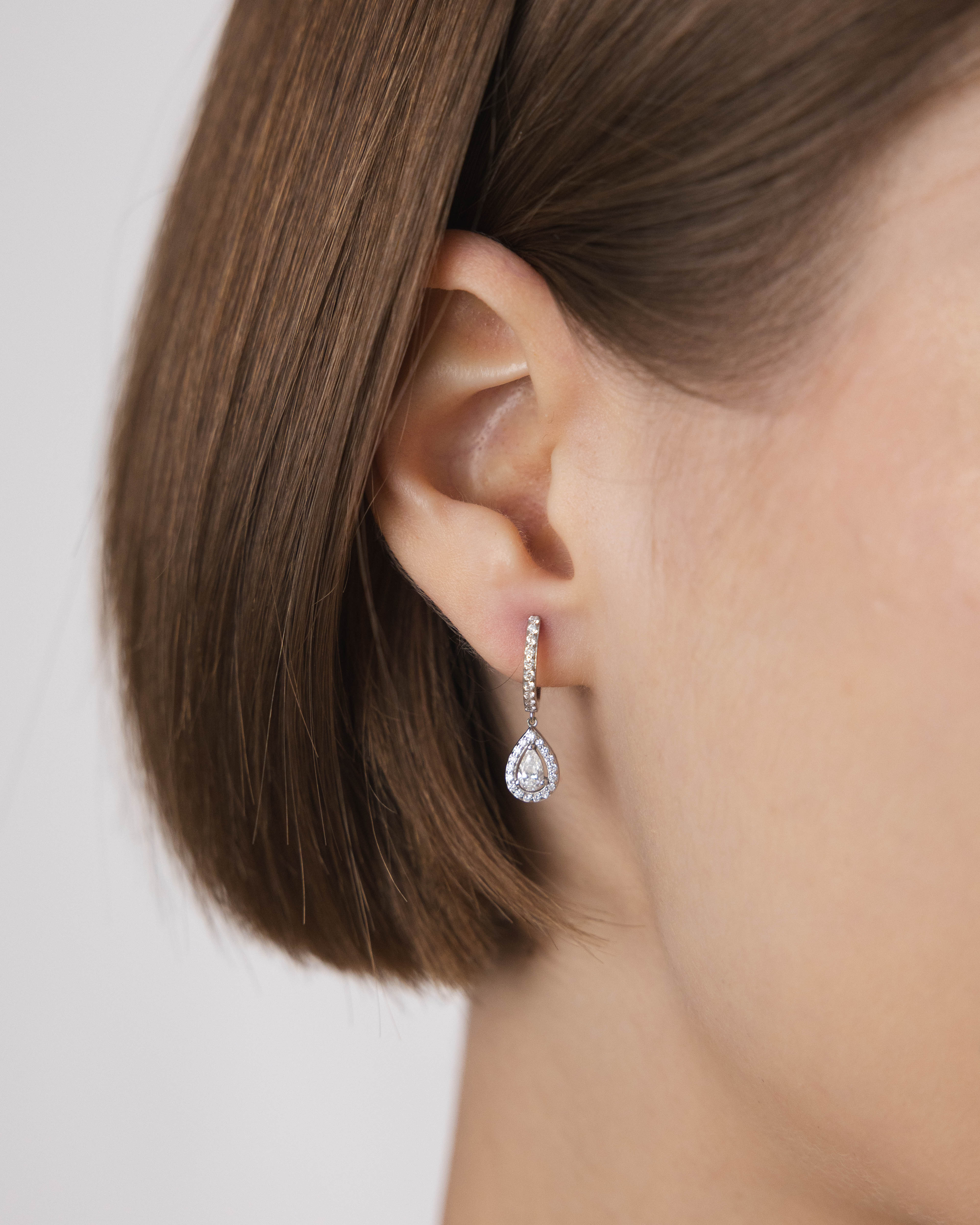 Boucles d'oreilles Laura 0.74 carat Or Blanc