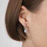 Boucles d'oreilles Laura 0.74 carat Or Blanc et diamant de synthèse