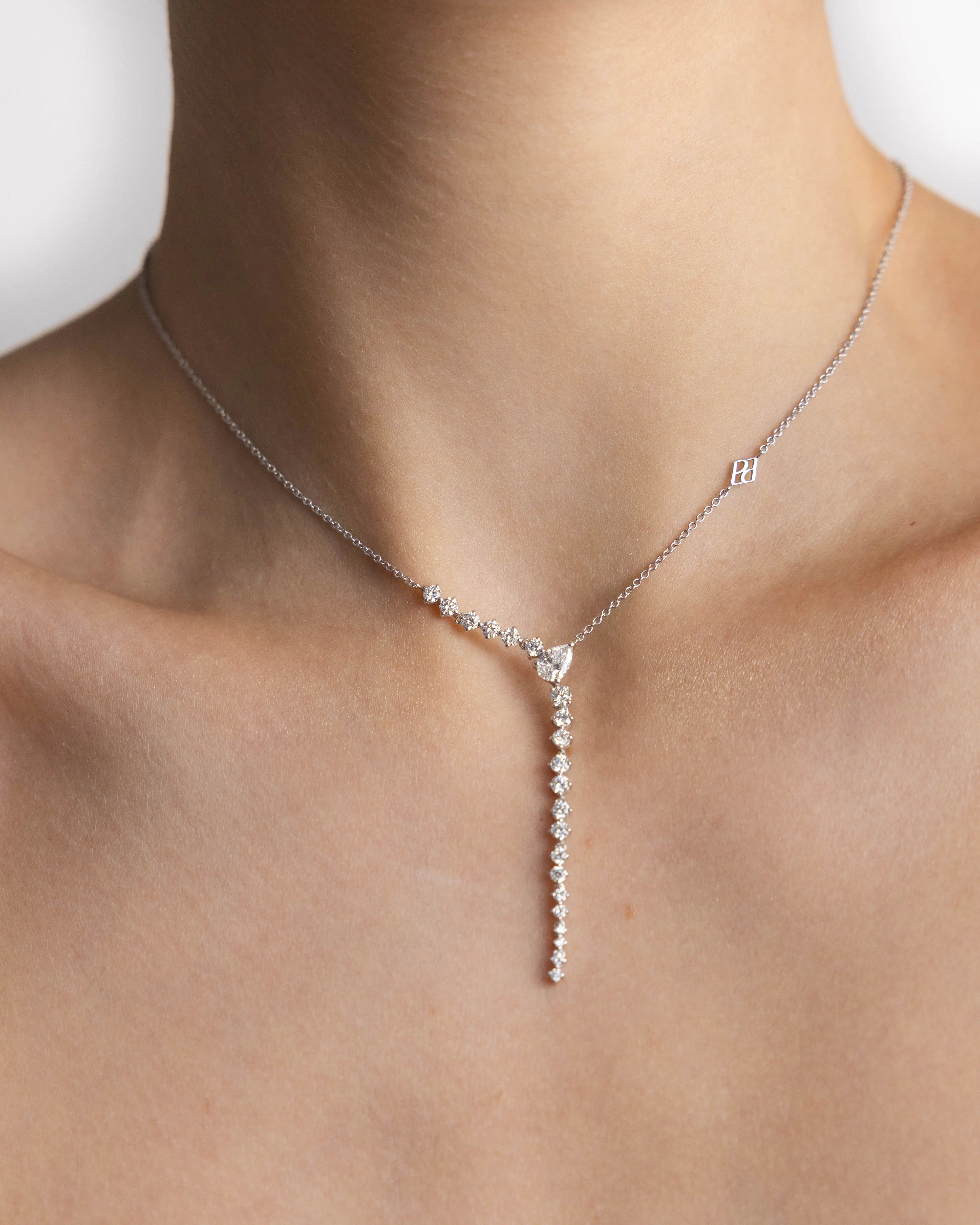 Collier Grâce 1.33 carats en or blanc et diamant de synthèse
