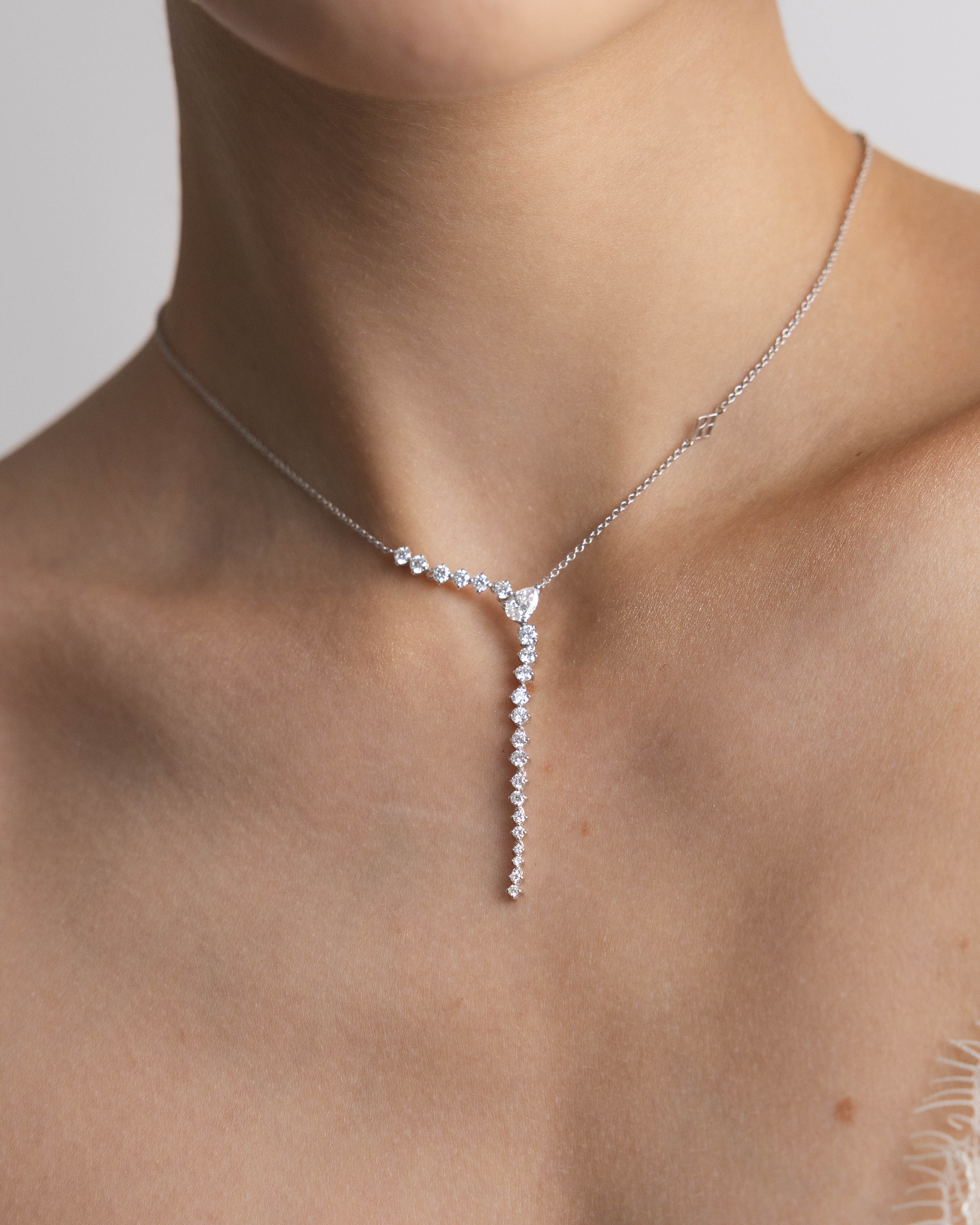 Collier Grâce 1.33 carats en or blanc