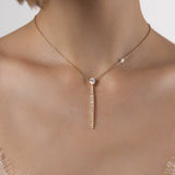 Collier Alba1.43 carats en Or Jaune et diamant de synthèse