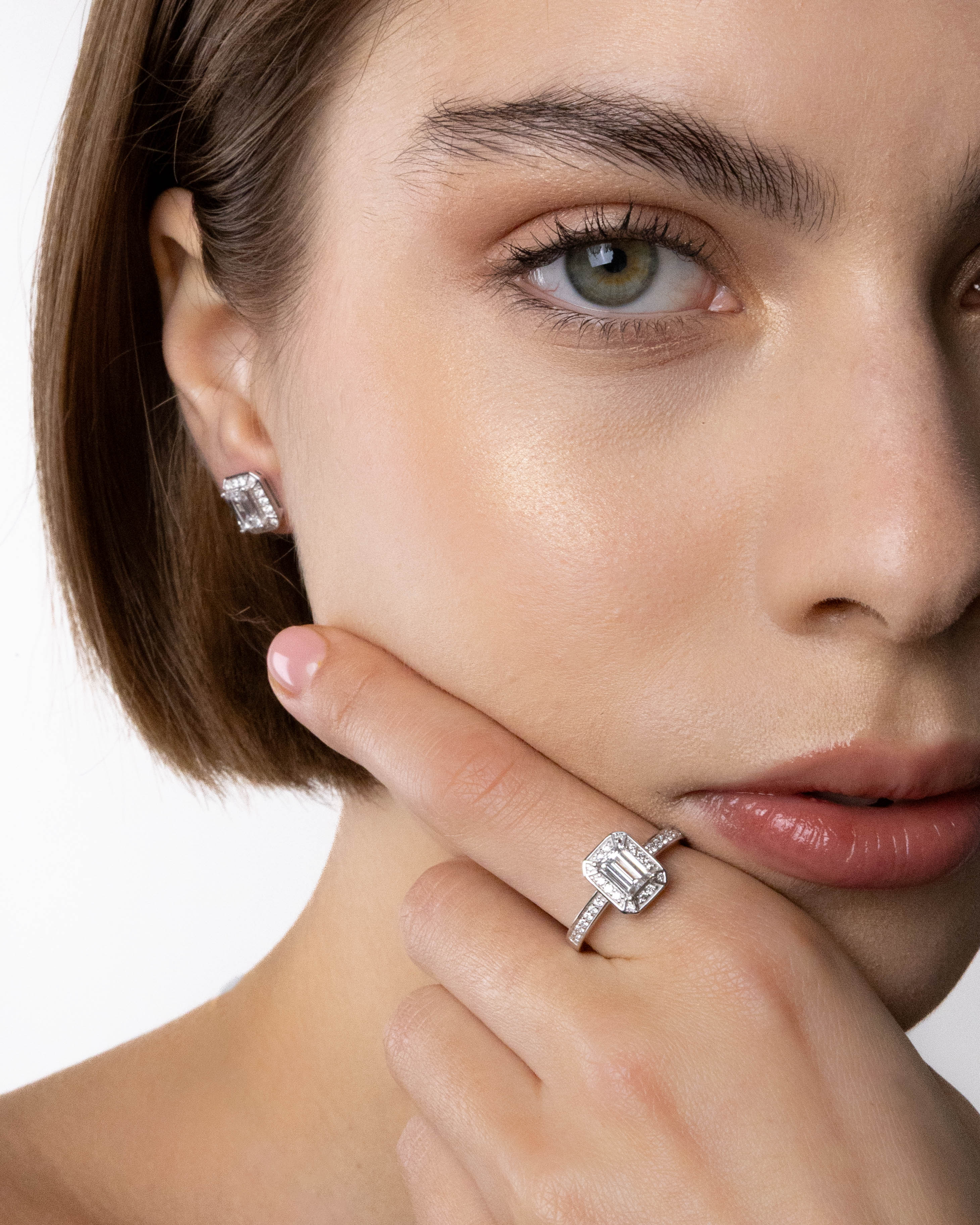 Bague Oriane 0.922 carat en Or Blanc