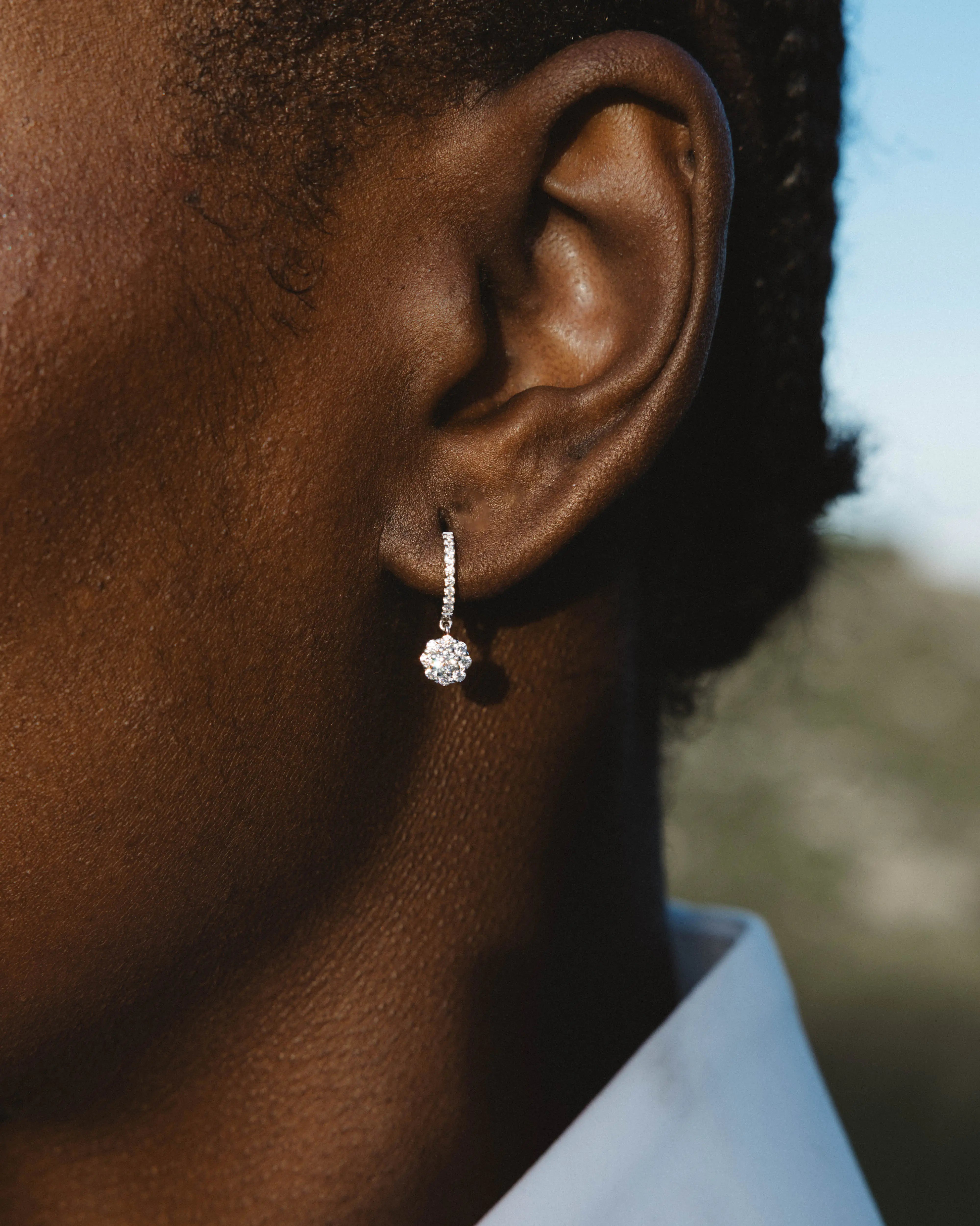 Boucles d'oreilles Aurora en Or Blanc