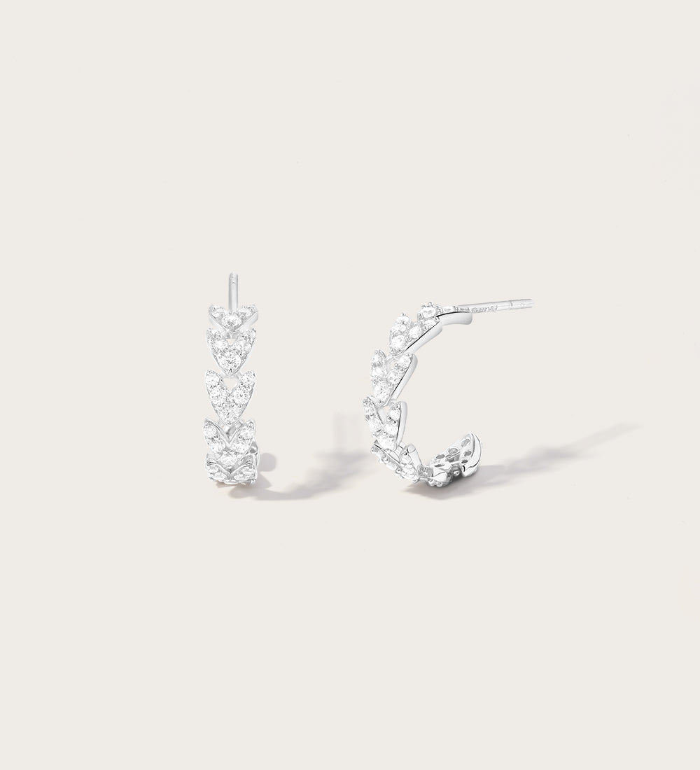 Boucles d'Oreilles Jula en or blanc