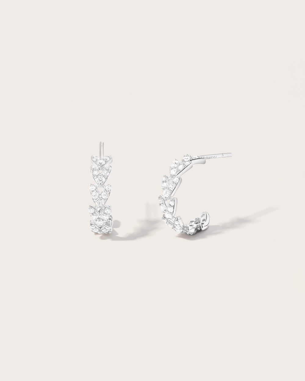 Boucles d'Oreilles Jula en or blanc