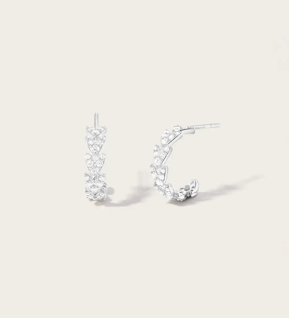 Boucles d'Oreilles Jula en or blanc