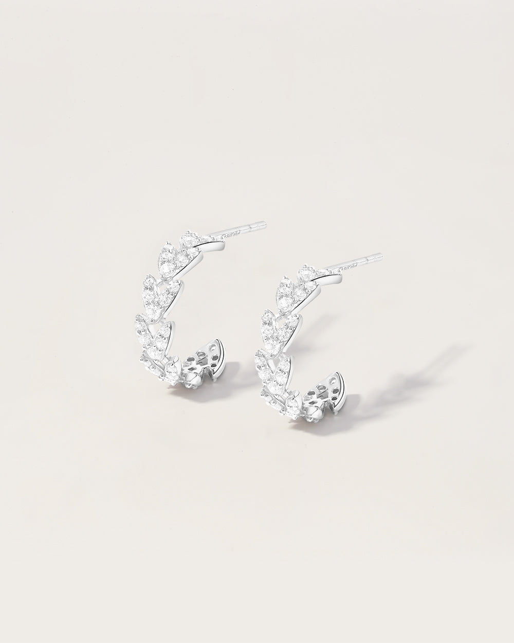 Boucles d'Oreilles Jula en or blanc 