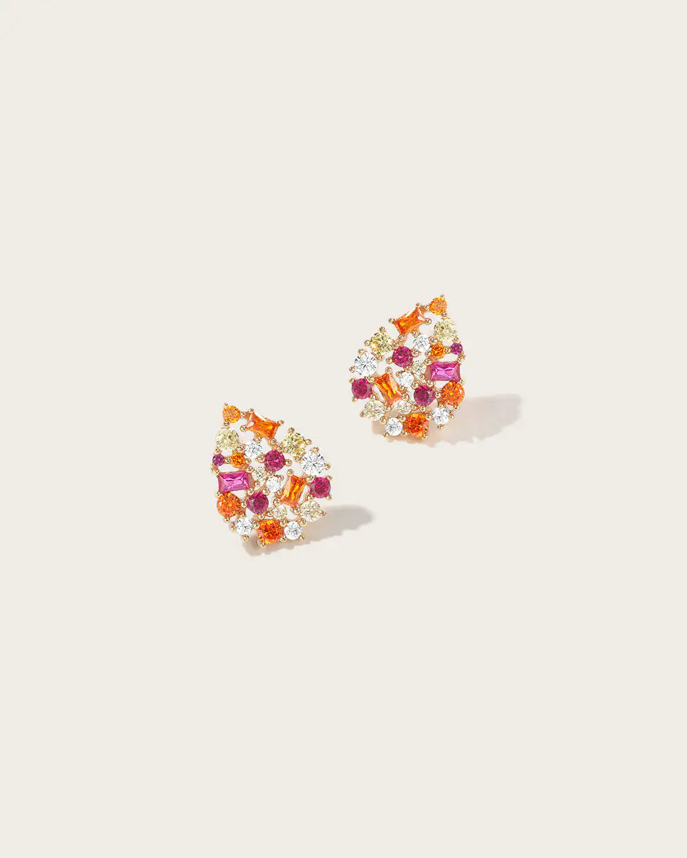 Boucles d'oreilles Paloma Rosée en or jaune 