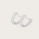 Boucles d'Oreilles Jula en or blanc 