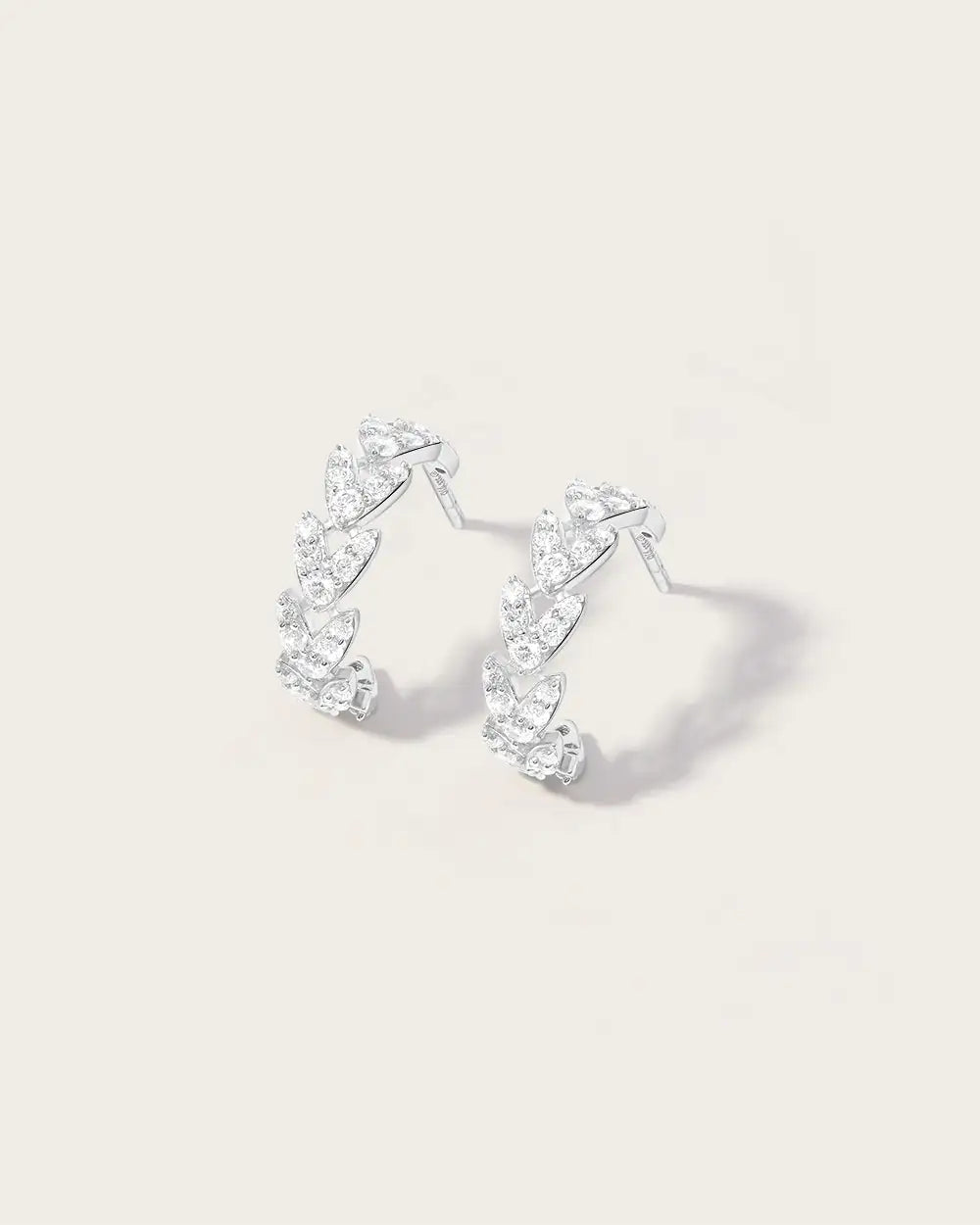 Boucles d'Oreilles Jula en or blanc 