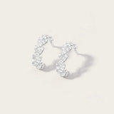 Boucles d'Oreilles Jula en or blanc 