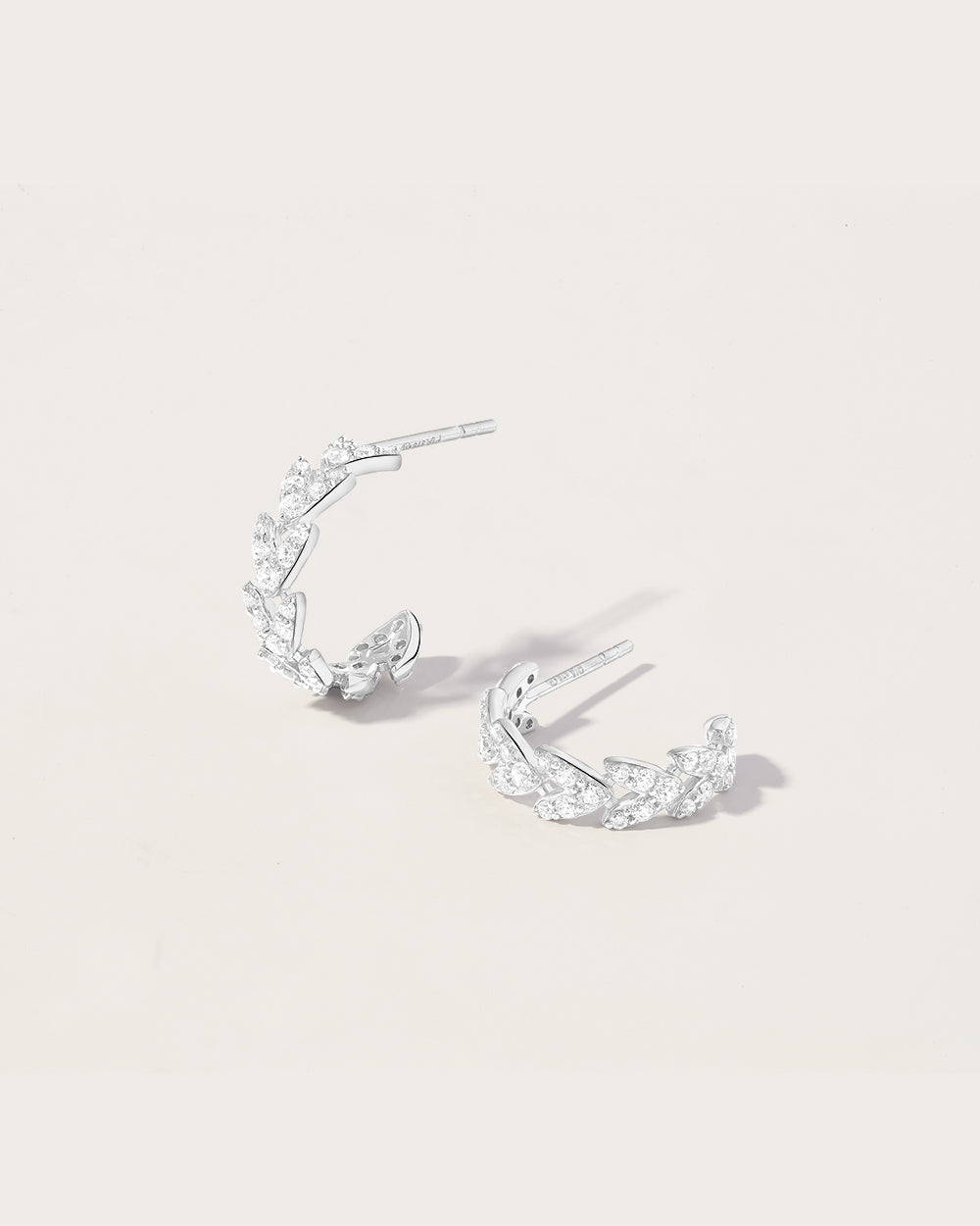 Boucles d'Oreilles Jula en or blanc 