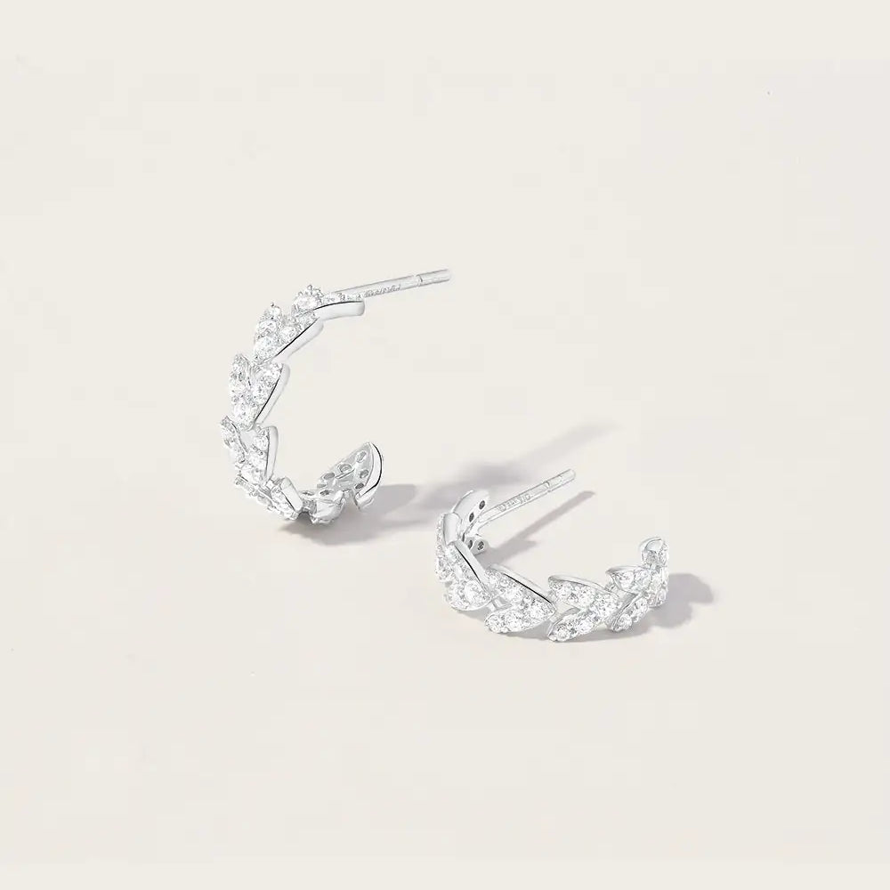 Boucles d'Oreilles Jula en or blanc 