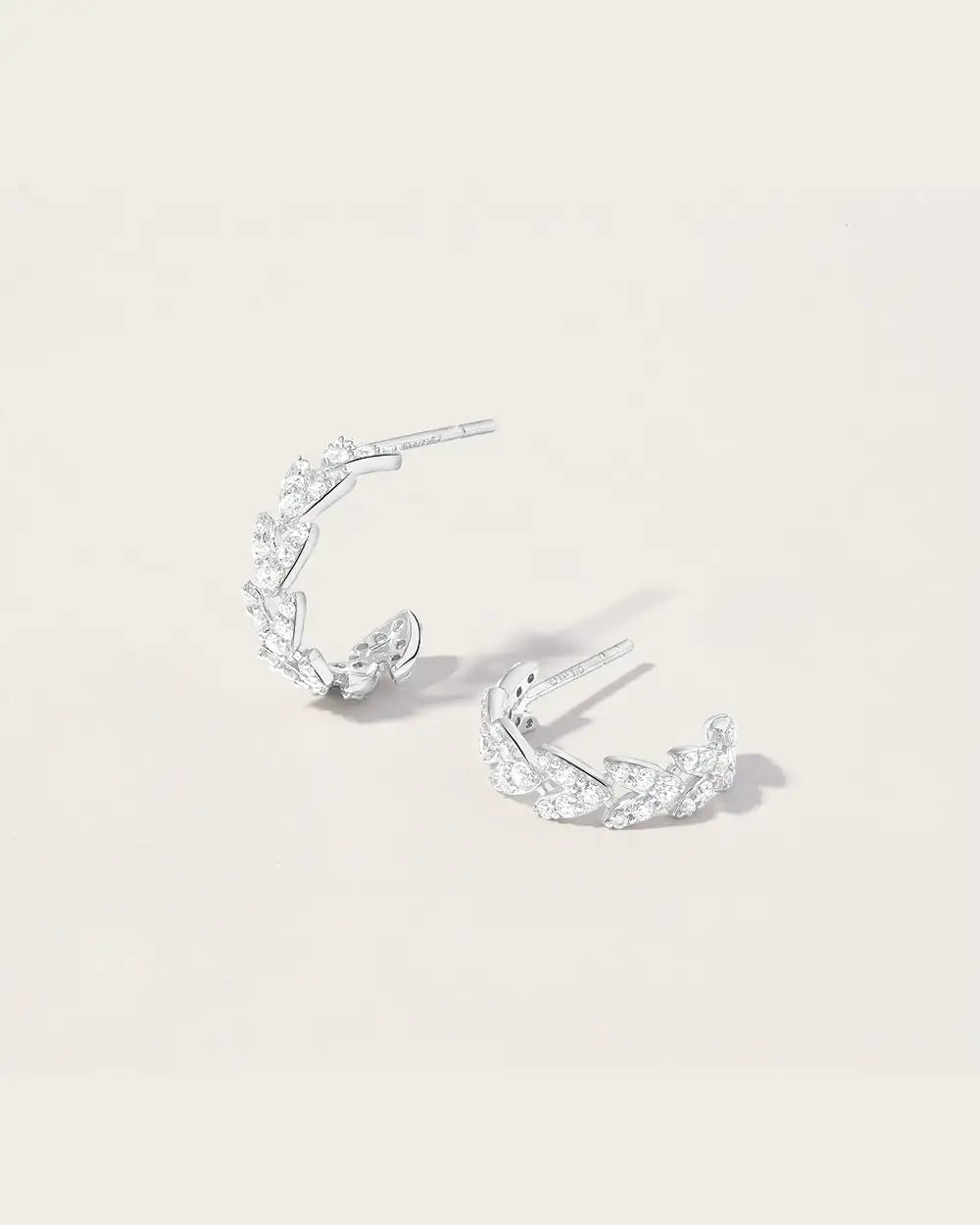Boucles d'Oreilles Jula en or blanc 