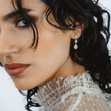 Boucles d'oreilles Majesté en or blanc et diamants laboratoires