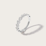 Bague couronne en or blanc 