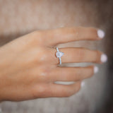 Bague Duchesse 0.40 carat en or blanc et diamant de synthèse