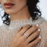 Bague Majesté en or blanc et Diamant de laboratoire 