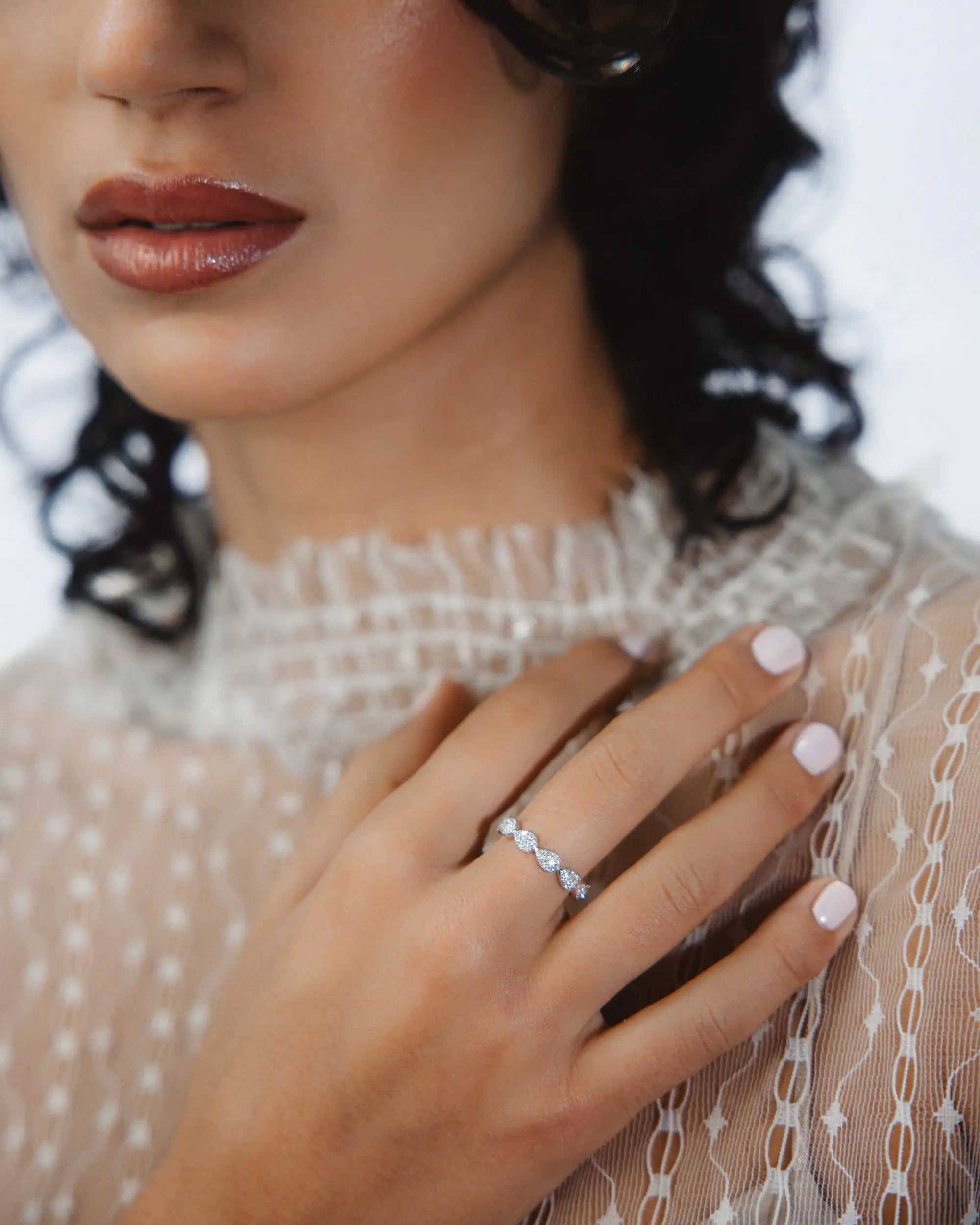 Bague Majesté en or blanc et Diamant de laboratoire 