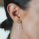 Boucles d'oreilles Majesté en or blanc et diamants laboratoires