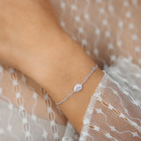 Bracelet Bagatelle 0.25 carat en or blanc et diamant de synthèse 