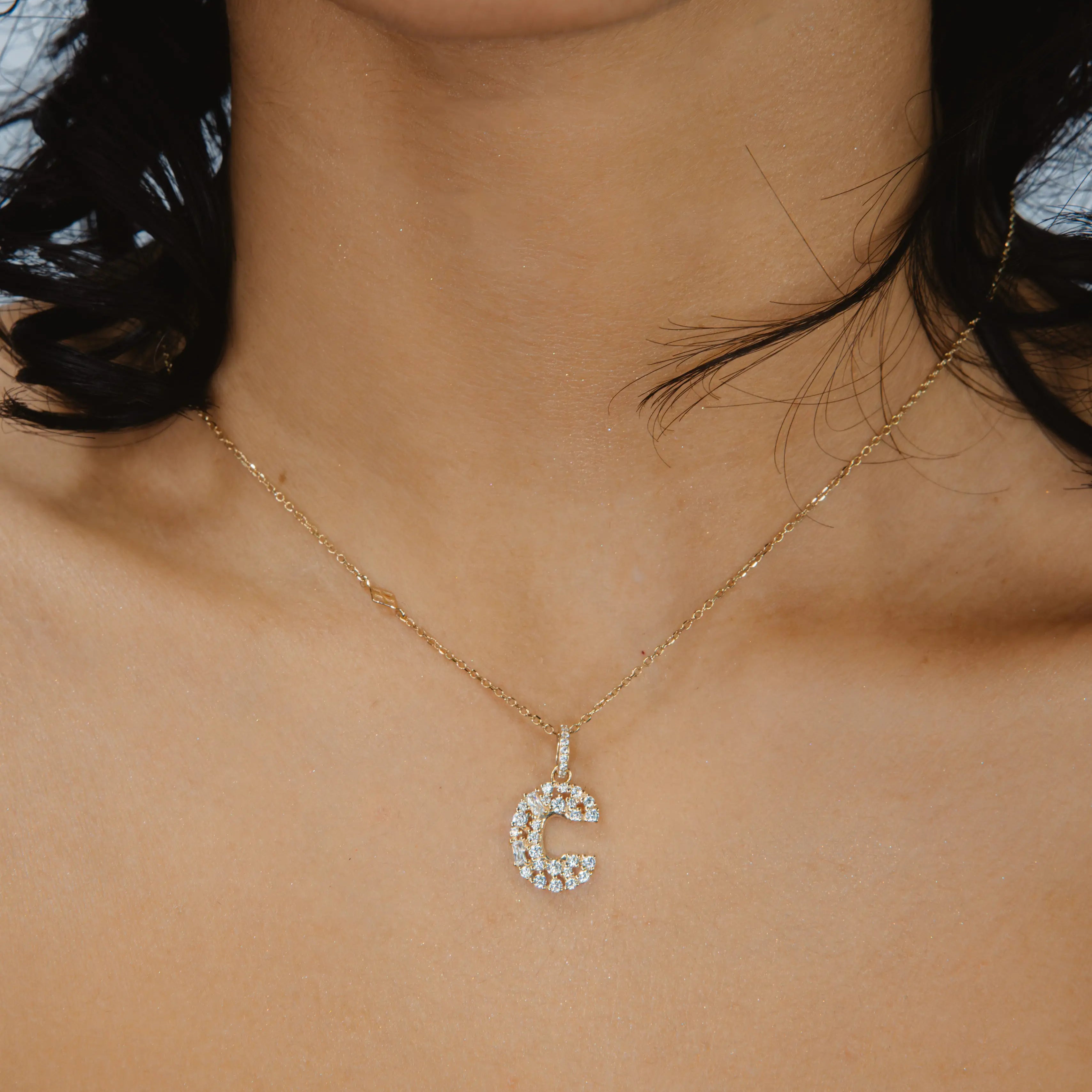 Lettre C or jaune