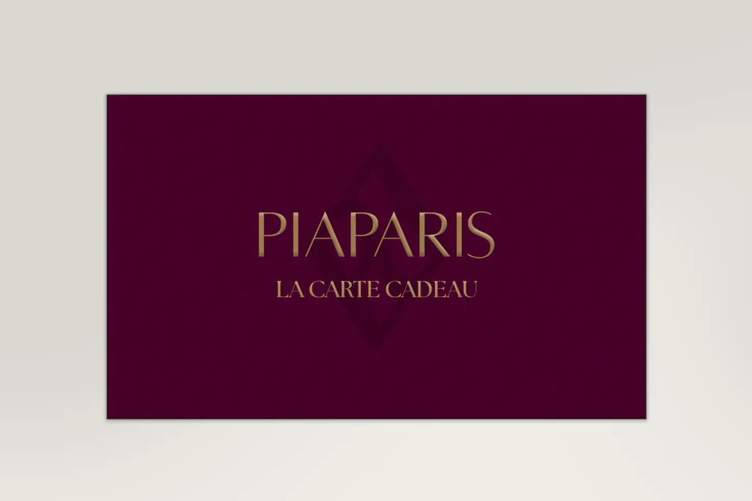 Carte cadeau bijoux en or PIAPARIS