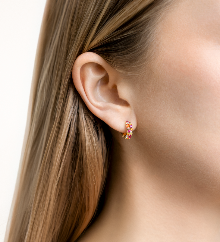 Boucles d'oreilles Ophélie Créole Rosée